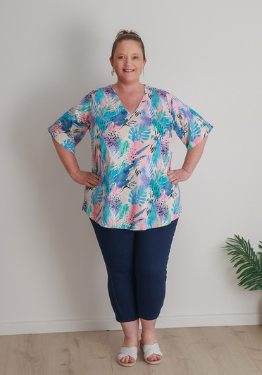 Plus Size Curvaceous Cotton Pastel Tee