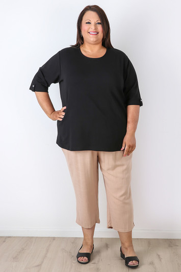 Plus Size Summer Days Natural Pants