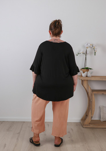 Plus Size Linen Pant In Beige