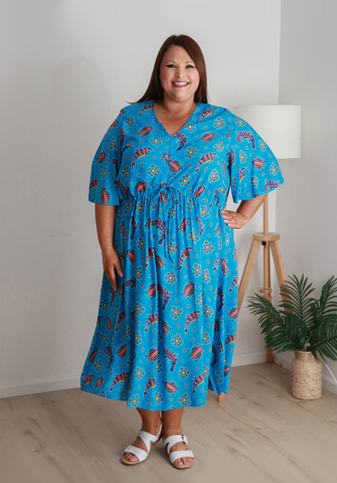 Plus Size Peak Dress In Australian Marine Animals