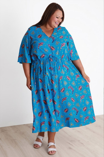 Plus Size Peak Dress In Australian Marine Animals