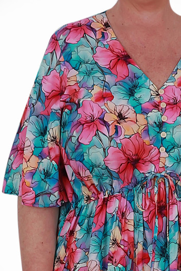 Plus Size Peak Dress In Pretty Floral