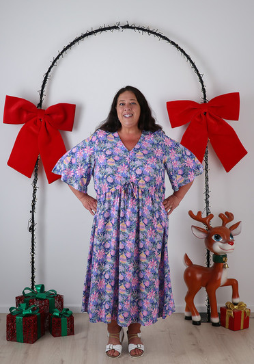 Plus Size Peak Dress With Christmas Baubles