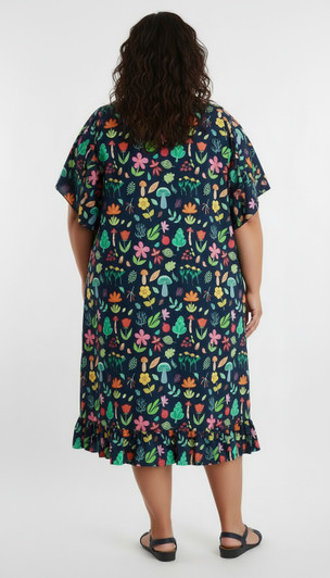 Mystic Mushroom Split Sleeve Dress