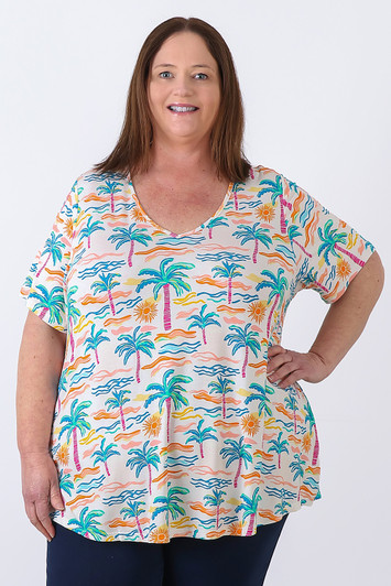 plus size short sleeve summer days top