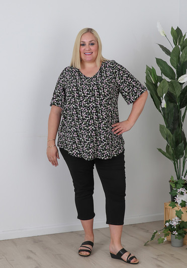 Plus Size Curvaceous V Neck Top