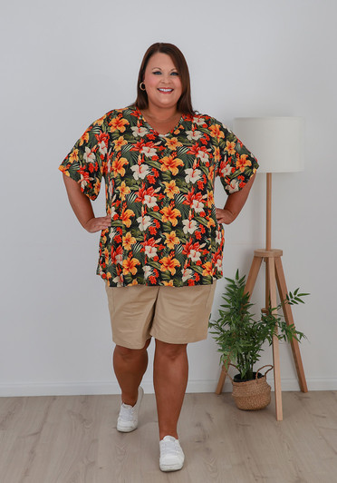 Plus Size Summer Neutral Shorts
