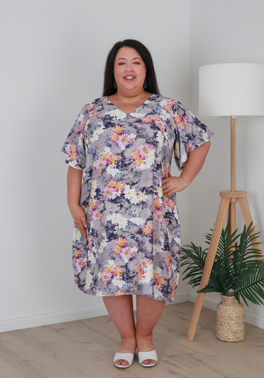 Plus Size Curvaceous Purple Dress