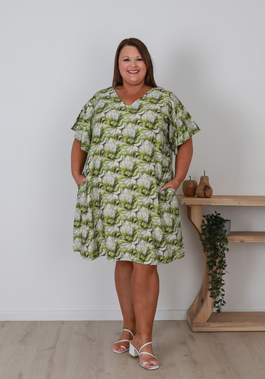 Plus Size Summer Green Dress