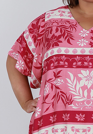 Plus Size Curvaceous Pink Flora Dress