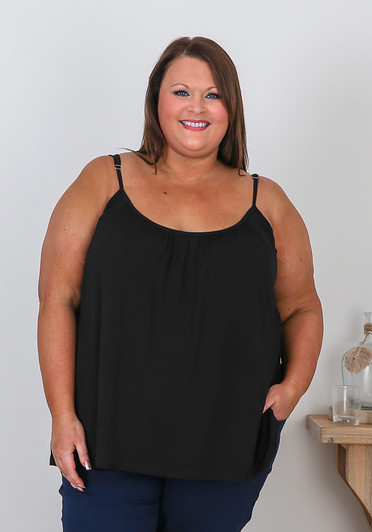 Plus Size Loose Fit Camisole in Black