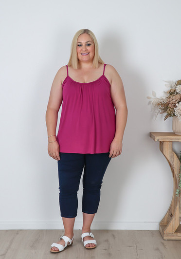 Plus Size Curvaceous Loose Fit Berry Cami