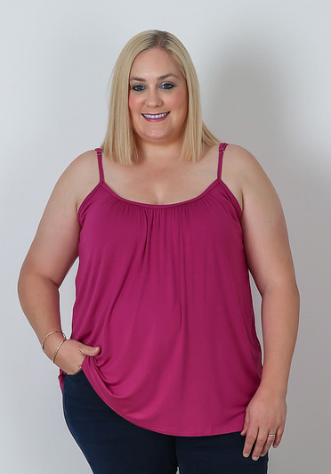 Plus Size Loose Fit Camisole in Berry