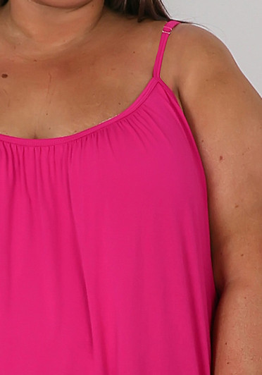 Plus Size Summer Hot Pink Cami
