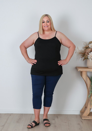 Plus Size Summer Black Cami