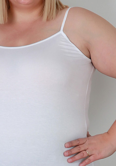 Plus Size Summer White Cami
