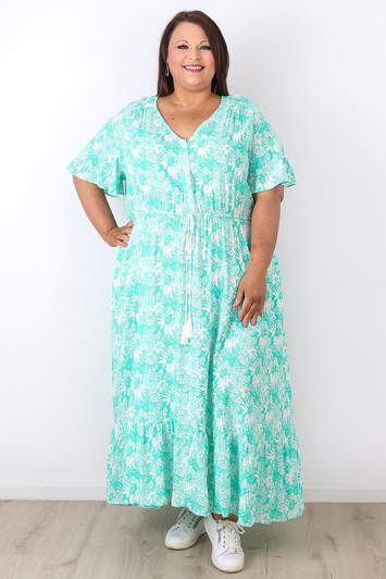 Plus Size Tropical Breeze Maxi Dress