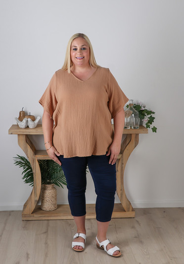 Plus Size Summer Latte Top
