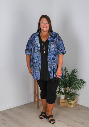 Plus Size Curvaceous Animal Print Shirt