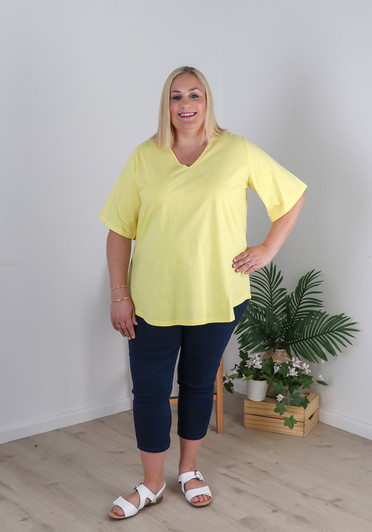 Plus Size Summer Yellow Tee