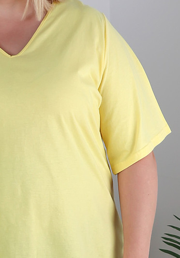 Plus Size Summer Yellow Tee