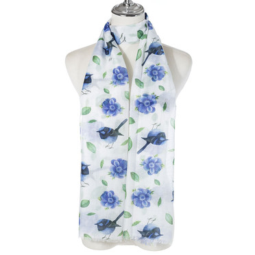 Blue Bird  of Happiness Scarf
