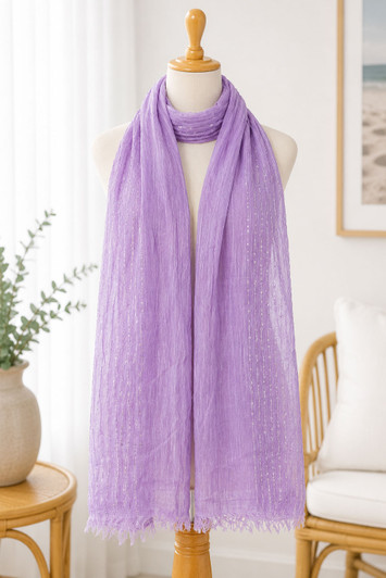 Purple Sequin Scarf 
