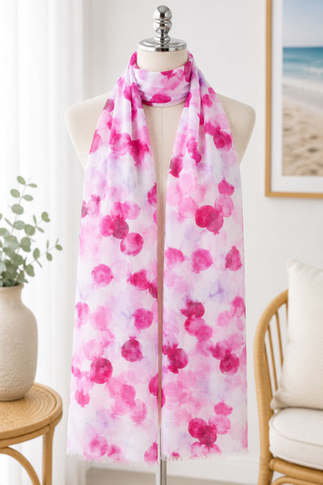 Pink Watercolour Scarf