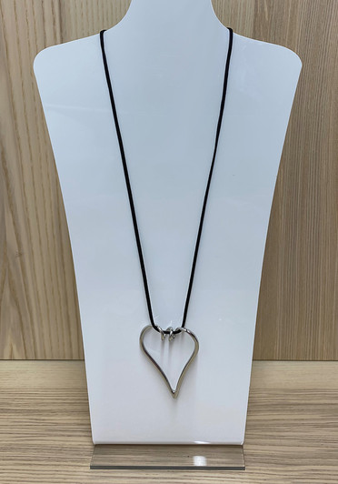 Silver Heart Twisty Necklace