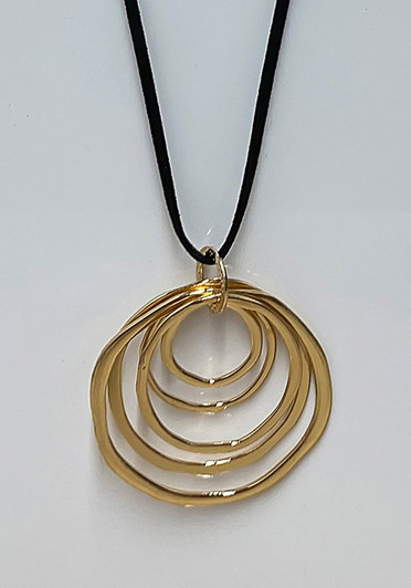 Gold Rings Statement Necklace