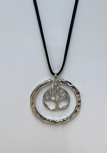 Tree Of Life Silver Ring Necklace