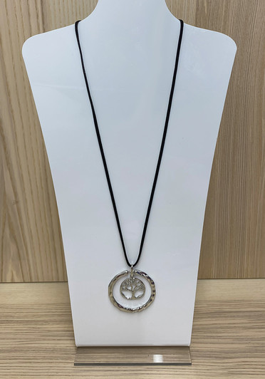 Tree Of Life Silver Ring Necklace