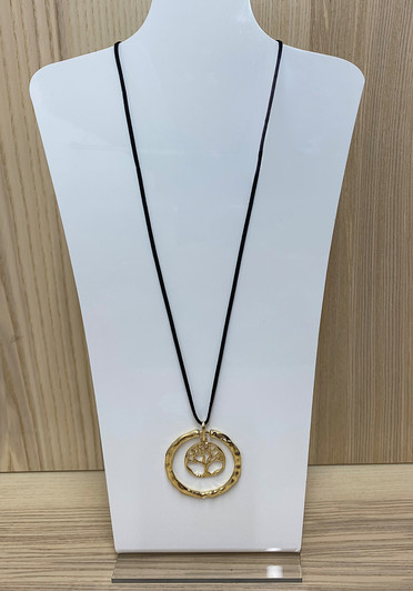 Tree Of Life Gold Ring Necklace