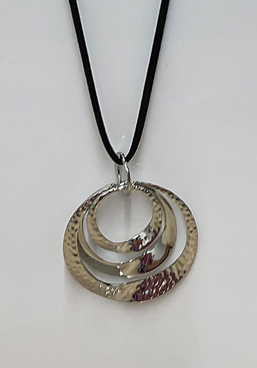 Silver Decorative Rings Necklace