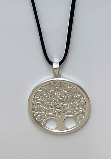 Silver Tree Of Life Medallion Necklace