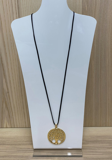 Gold Tree Of Life Medallion Necklace