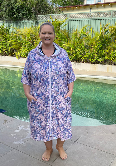Plus Size Summer Swim Coverup In Pastel Lily