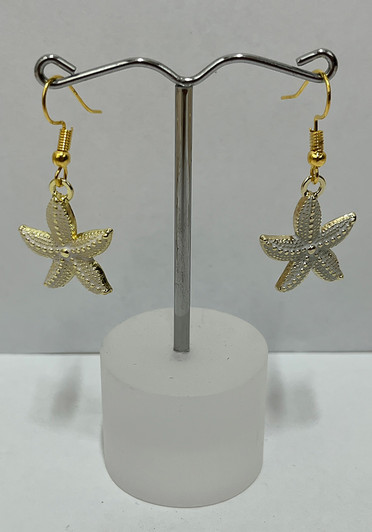 White Starfish Earrings