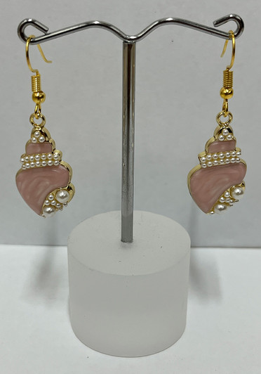 Seashell Earrings In Pink
