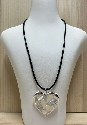 Hearts Within Heart Pendant Necklace