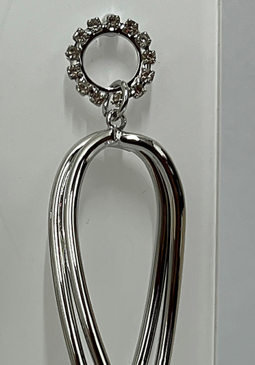 Twisted Oval Earrings In Silver From Curvaceous