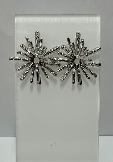 Silver Starburst Earrings