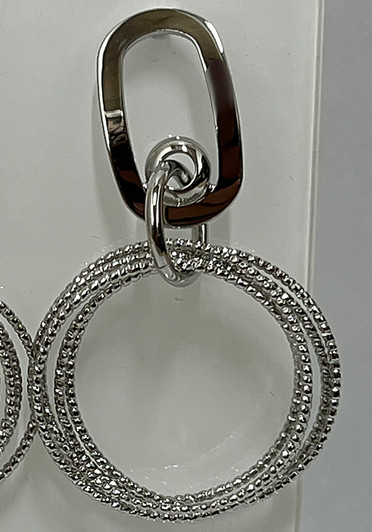 Silver Drop Rings Earrings From Curvaceous