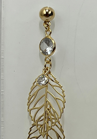 Three Tier Gold Leaf Earrings From Curvaceous