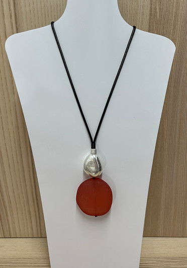 Red Stone Pendant Necklace from Curvaceous