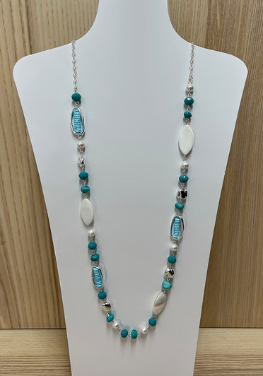 Turquoise And Silver Necklace From Curvaceous
