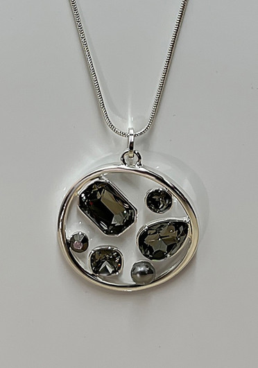 Black Diamond Pendant Necklace From Curvaceous