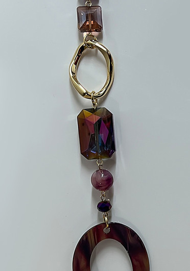Purple Mixed Faceted Beaded Necklace From Curvaceous