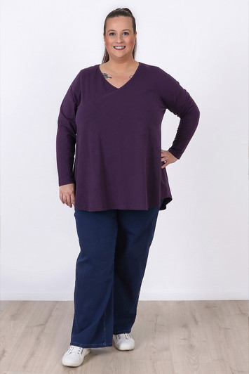 Plus Size Mid Blue Belt Loop Wide Leg Denim Jeans