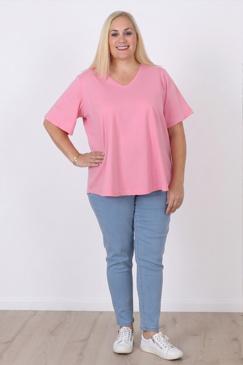 Plus Size Stretch Denim Fitted Jeans in Light Blue